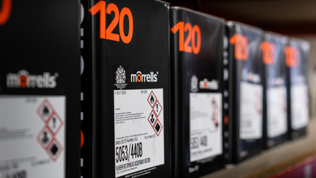 Morrells Stock on warehouse shelves