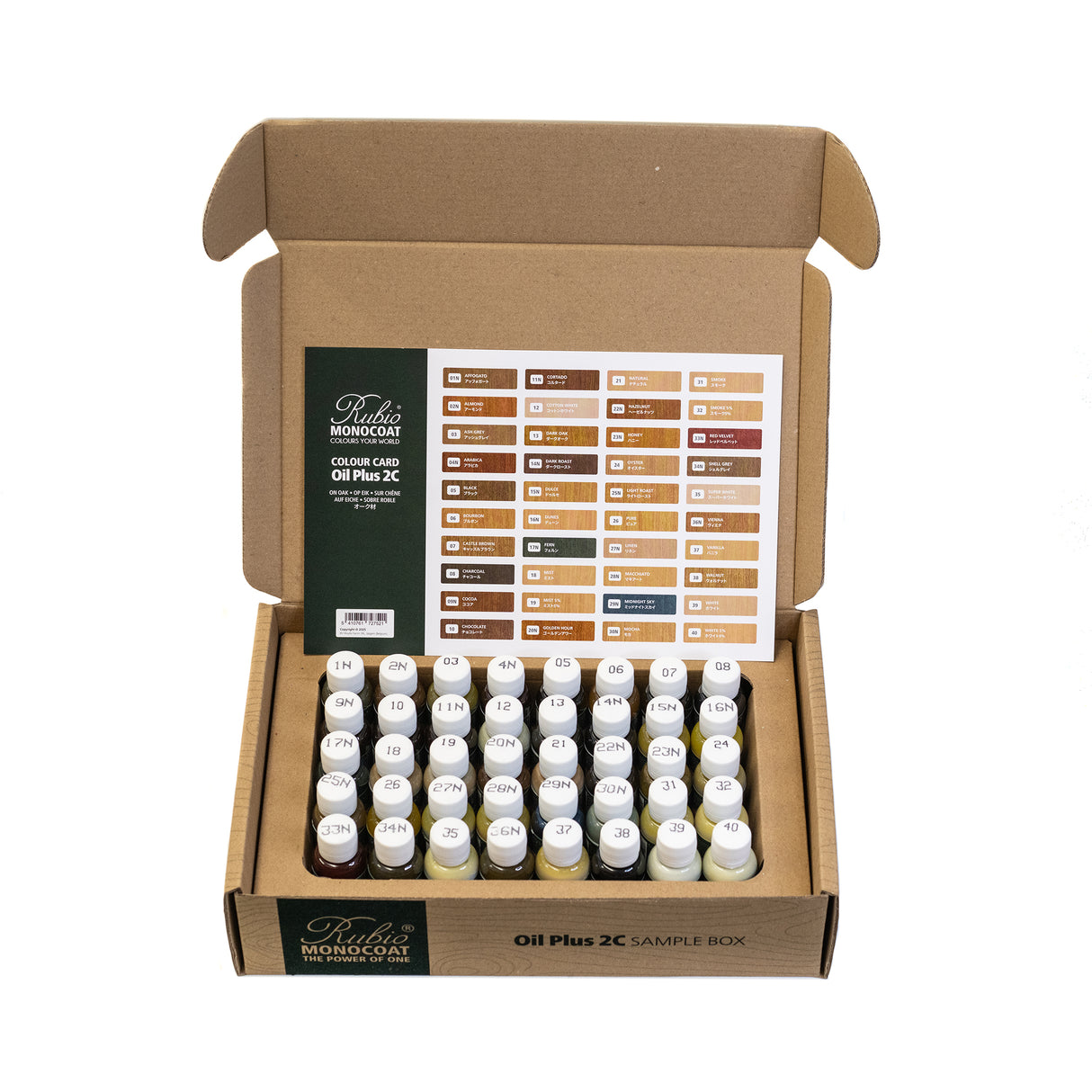 Rubio Monocoat Oil Plus 2C 20ml Sample Set of 40 Colours
