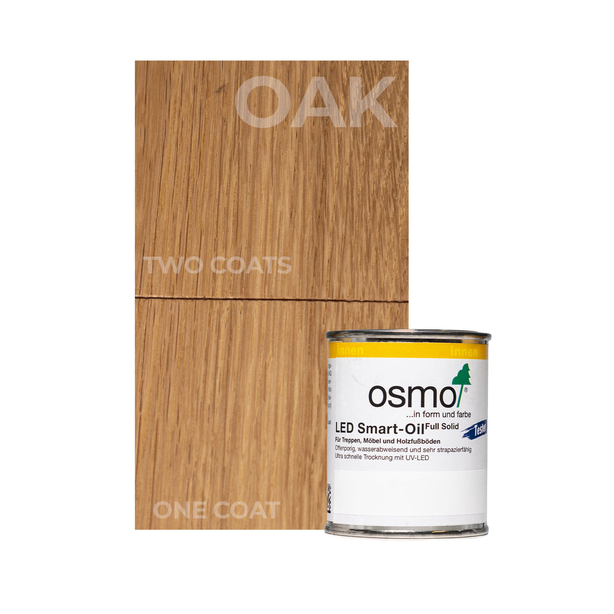 Osmo LED Smart UV Curing Hard Wax Oil 5980 Clear oak sample