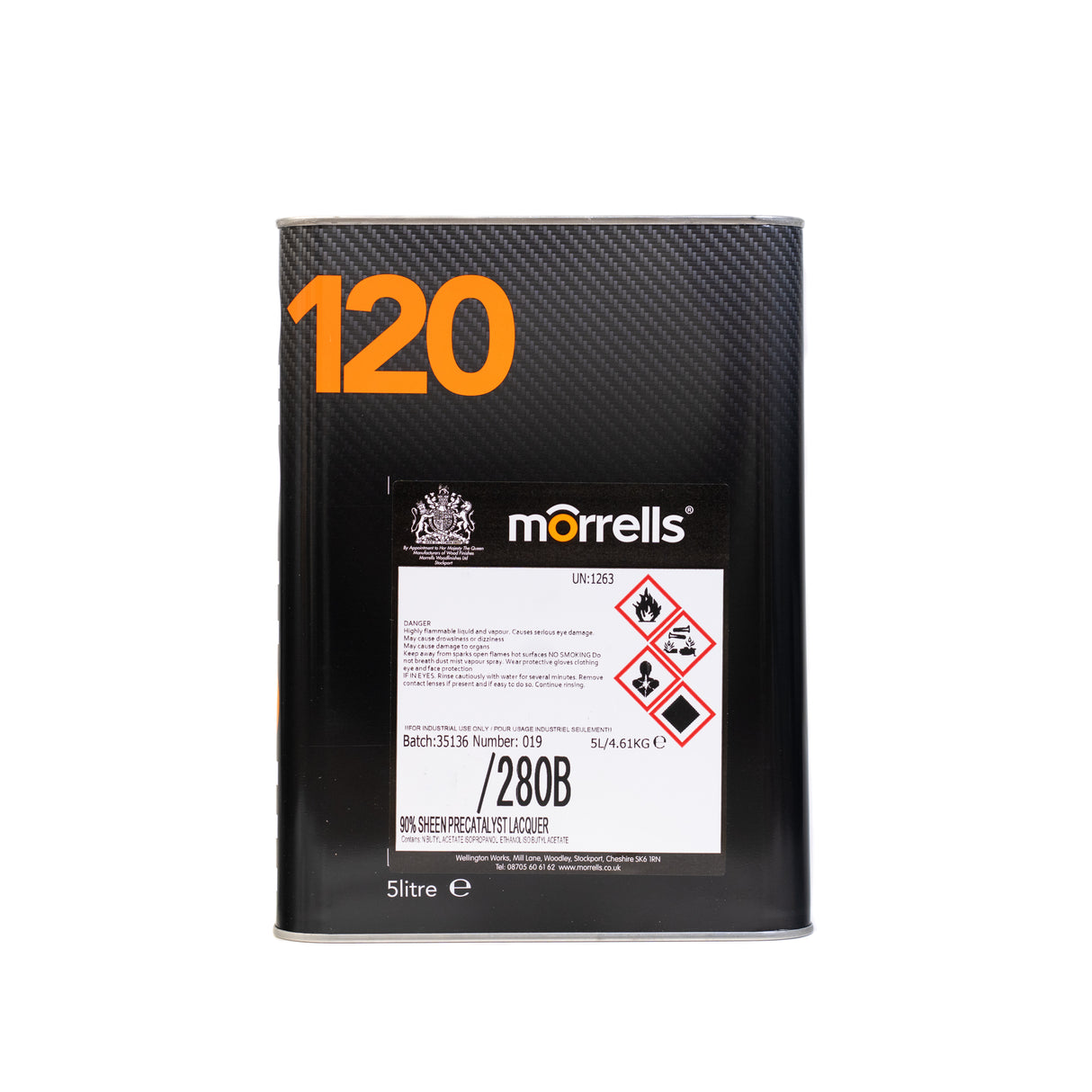Morrells 280 High Build Pre-Catalyst Clear Lacquer 5 Litres