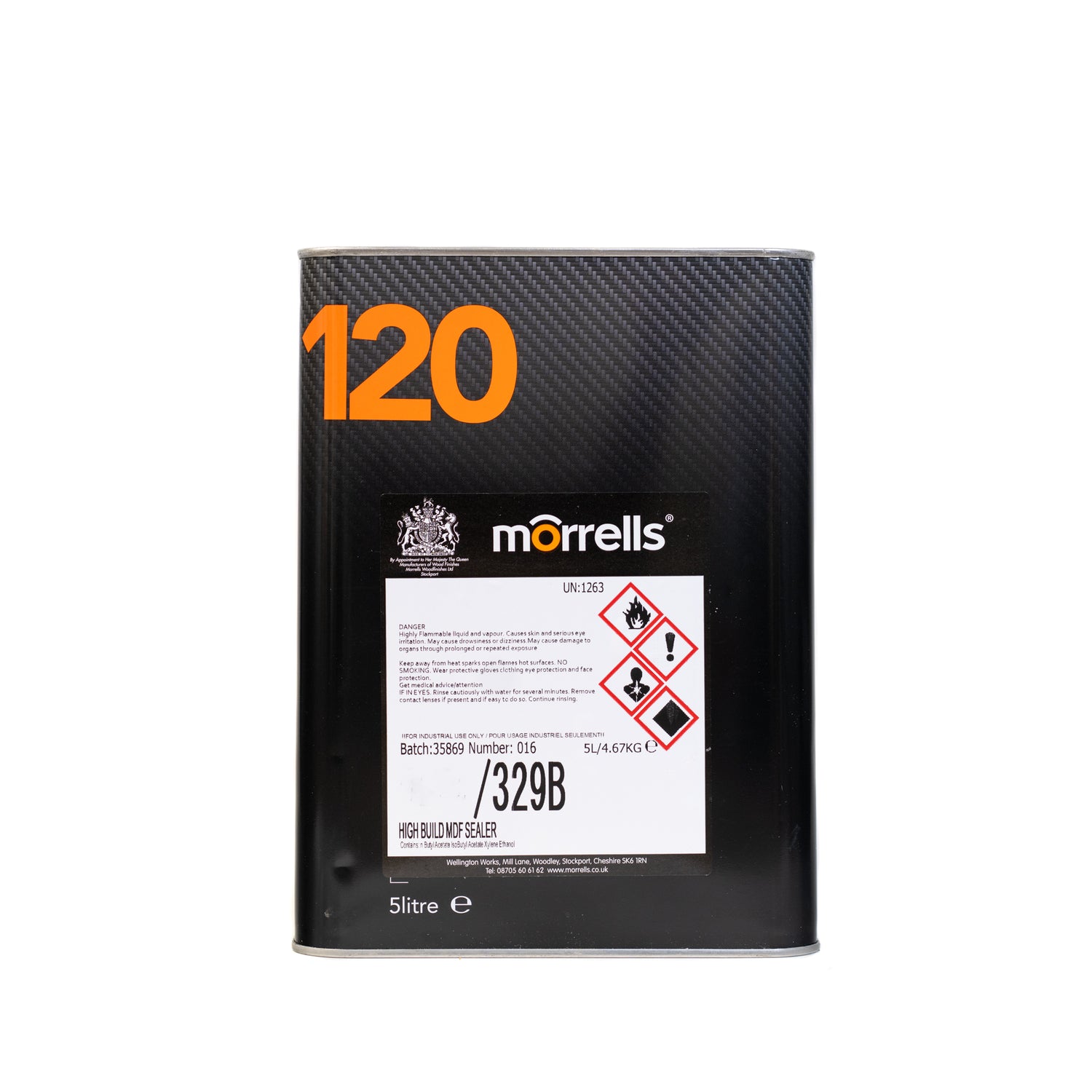 Morrells 329B Pre Catalysed Cellulose MDF Clear Primer 5 Litres