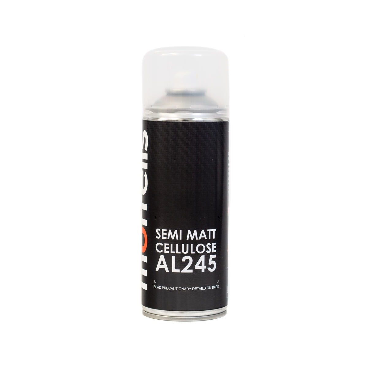 Morrells Nitrocellulose Lacquer Aerosol 400ml Semi-matt cellulose AL245 can on a white background