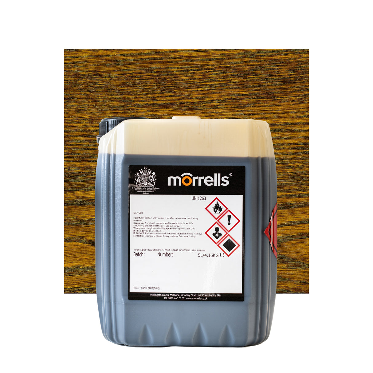 Morrells Light Fast Cellulose Spirit Based Stain Dark Oak 0182/300B 5 Litre