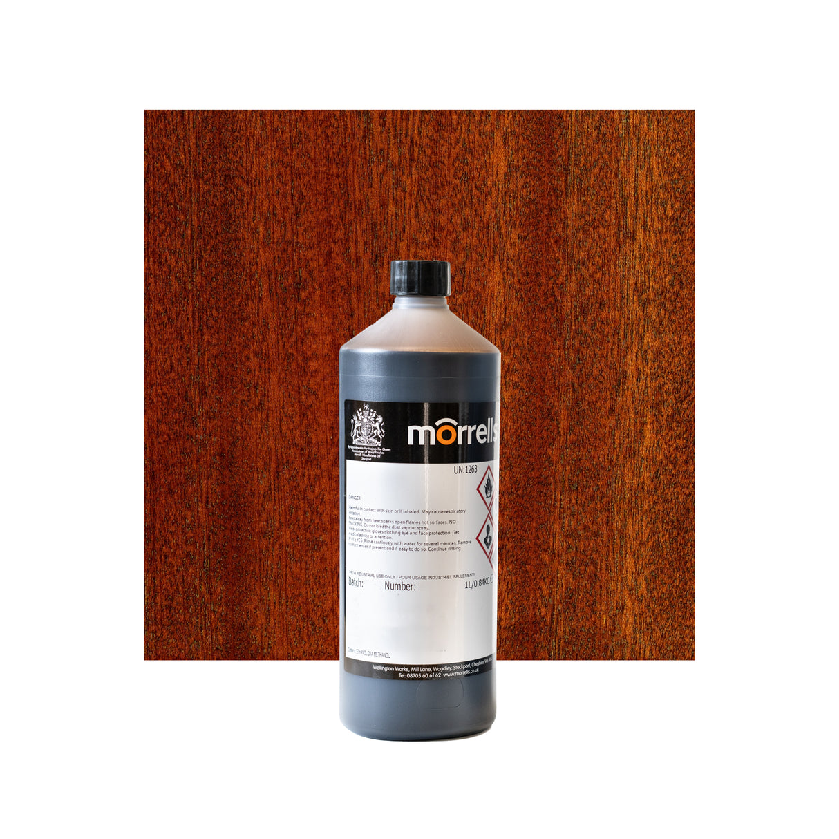 Morrells Light Fast Cellulose Spirit Based Stain Rich Mahogany 0181/300A 1 Litre