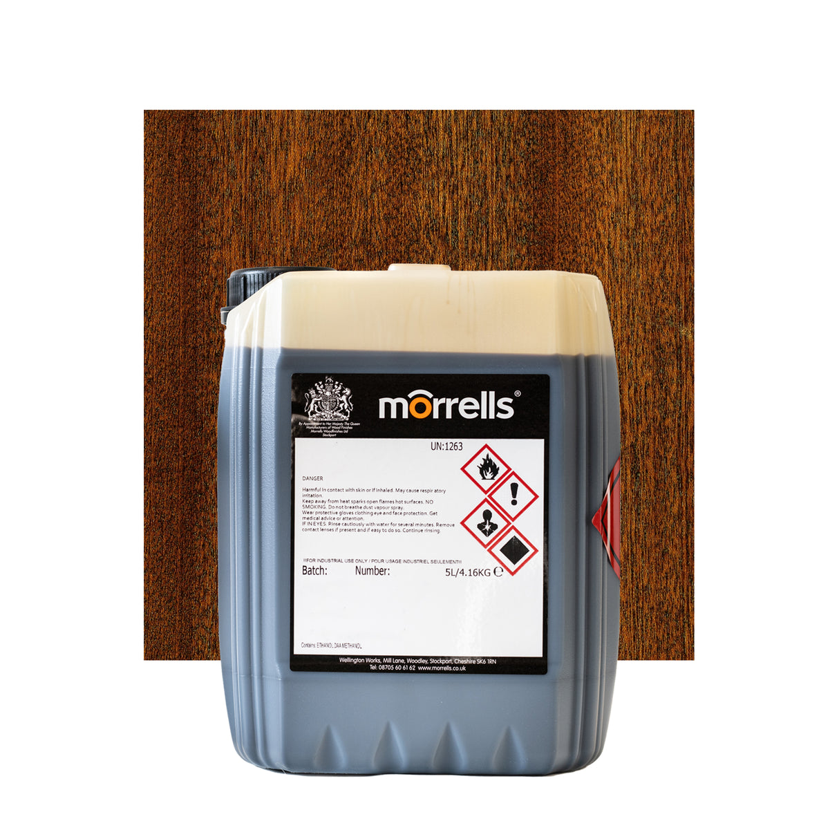 Morrells Light Fast Cellulose Spirit Based Stain Mahogany 0181/000B 5 Litre