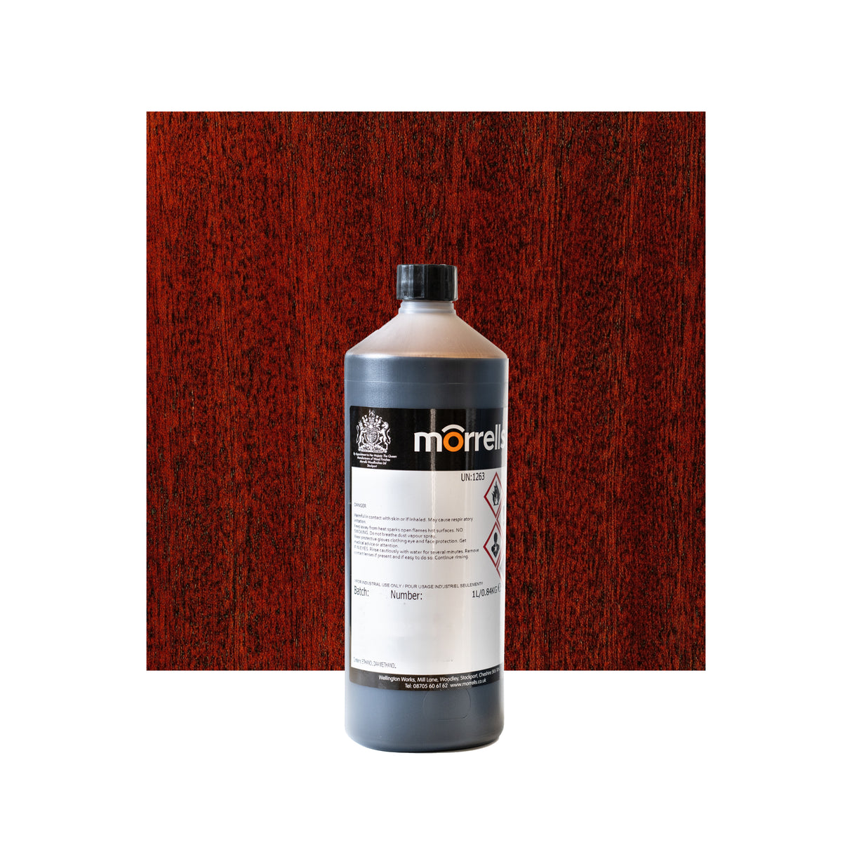Morrells Light Fast Cellulose Spirit Based Stain Rich Rosewood 0181/500A 1 Litre