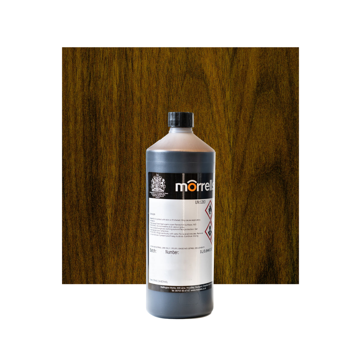 Morrells Light Fast Cellulose Spirit Based Stain Walnut 0190/000A 1 Litre