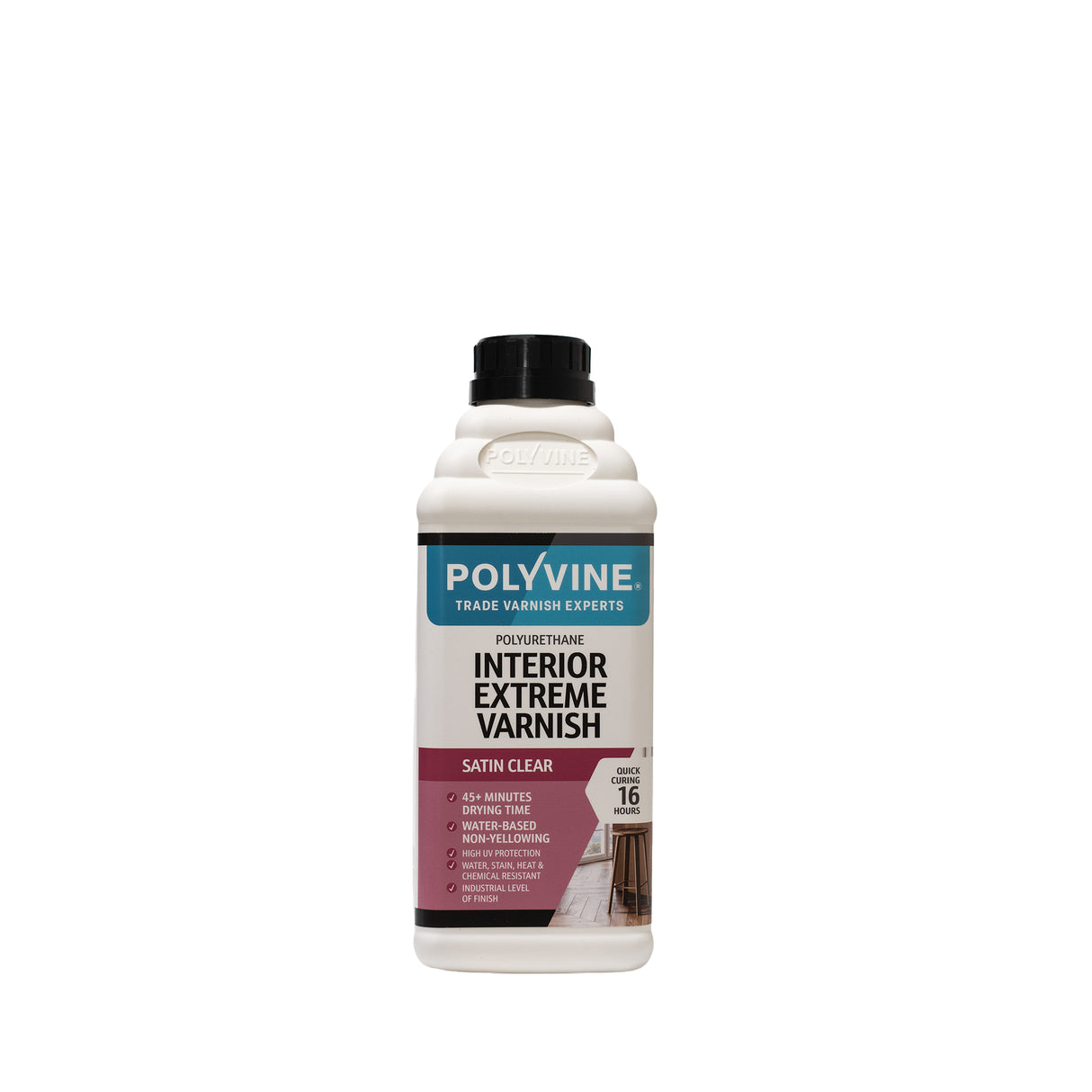 Polyvine Interior Extreme Varnish Satin Clear 1 Litre