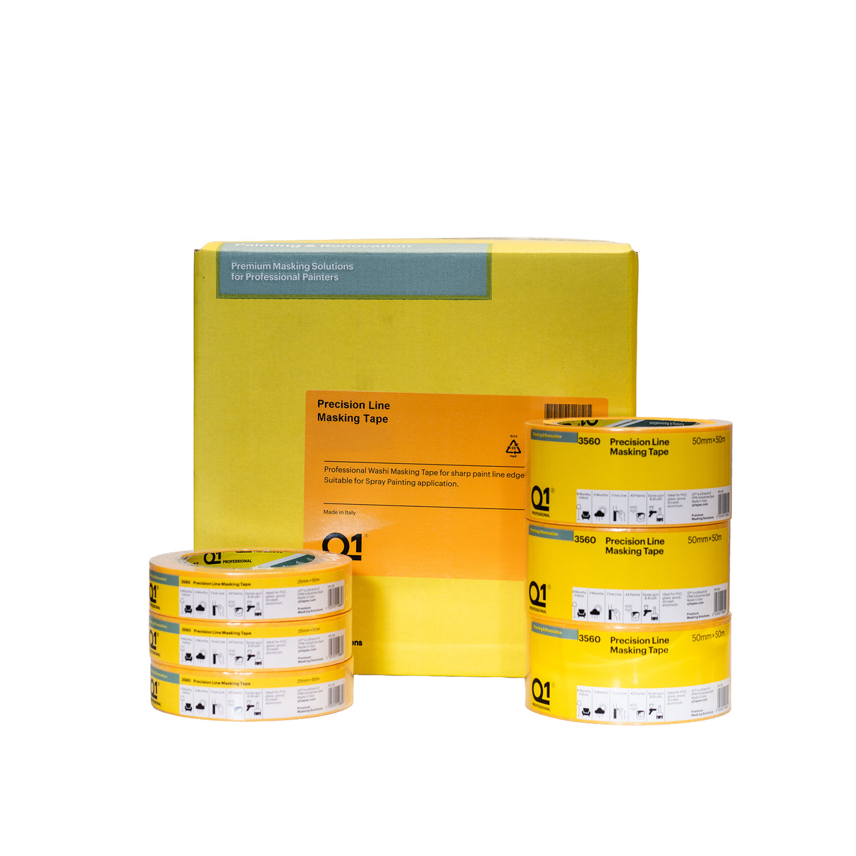 Q1 Precision Line Masking Tape Product with Box