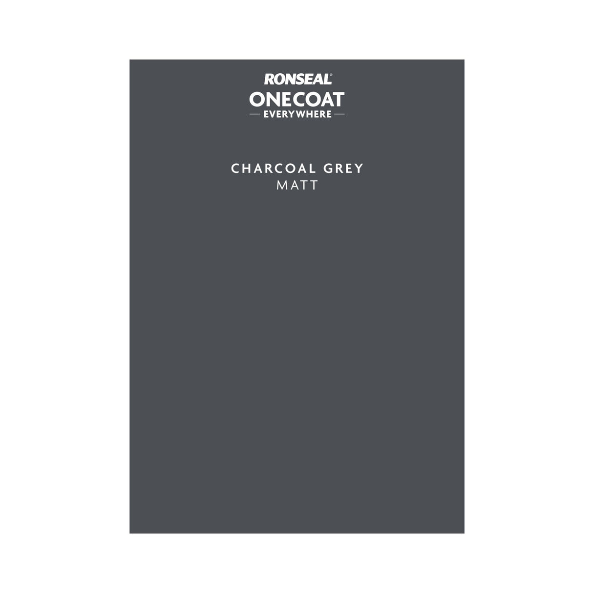 Ronseal One Coat Everywhere Paint Charcoal Grey Colour Card