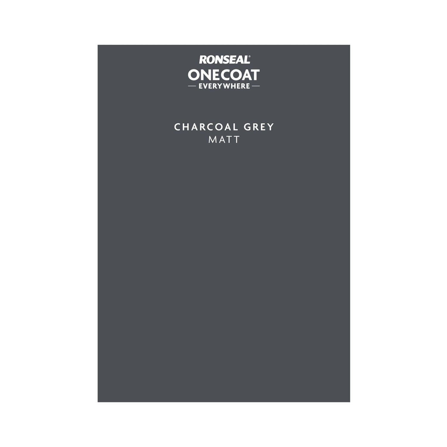 Ronseal One Coat Everywhere Paint Charcoal Grey Colour Card