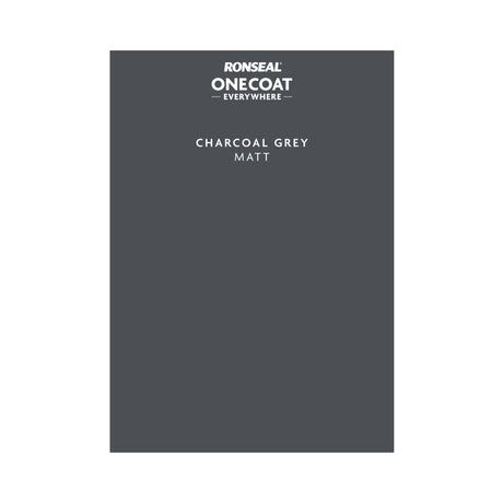Ronseal One Coat Everywhere Paint Charcoal Grey Colour Card