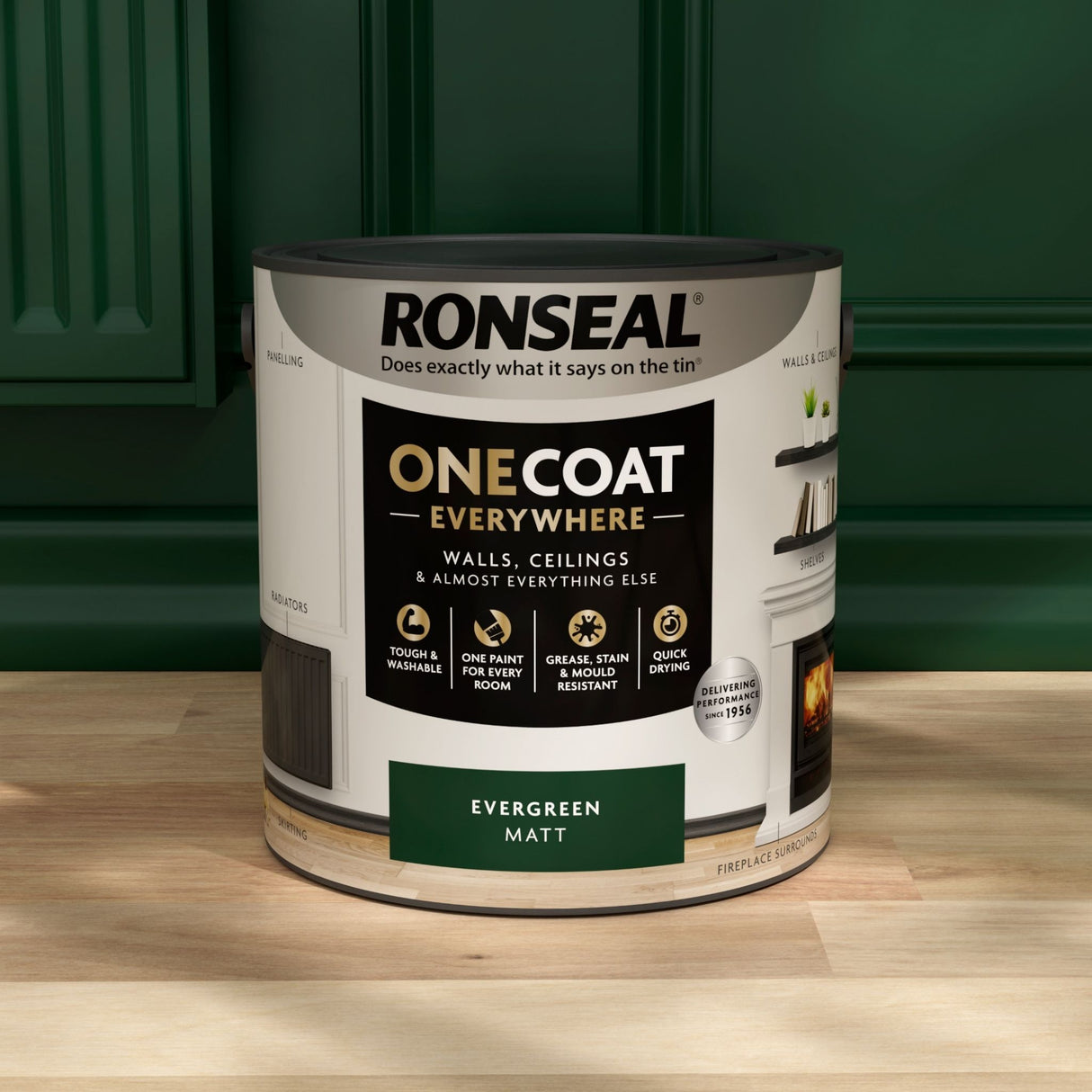 Ronseal One Coat Everywhere Paint Evergreen