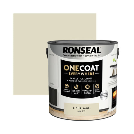 Ronseal One Coat Everywhere Paint Light Sage Swatch
