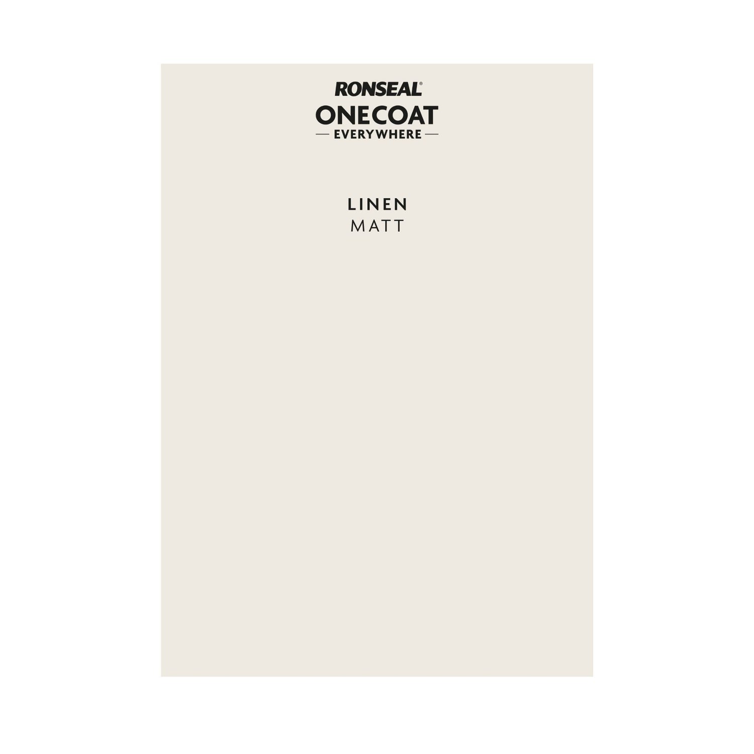 Ronseal One Coat Everywhere Paint Linen Colour Card
