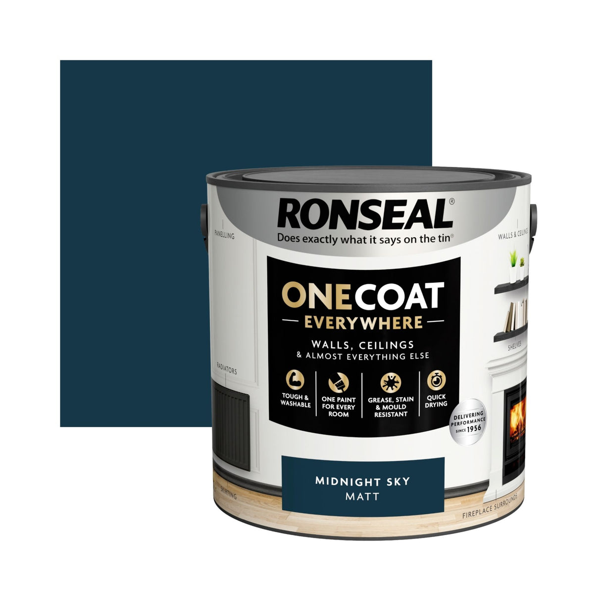 Ronseal One Coat Everywhere Paint Midnight Sky 2.5L