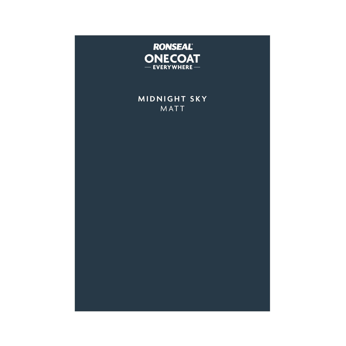 Ronseal One Coat Everywhere Paint Midnight Sky Colour Card
