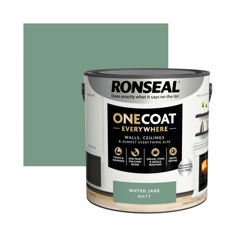 Ronseal One Coat Everywhere Paint Muted Jade 2.5L