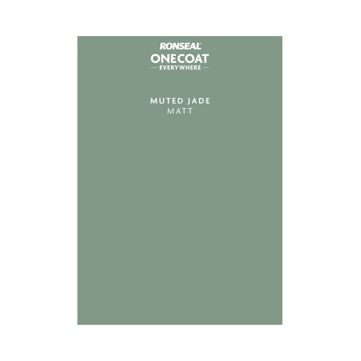 Ronseal One Coat Everywhere Paint Muted Jade Colour Card