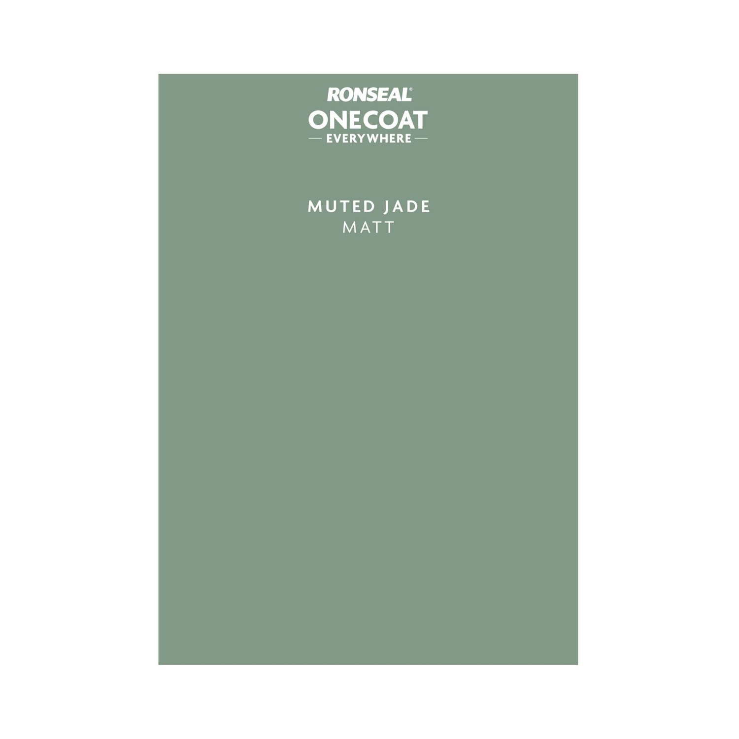 Ronseal One Coat Everywhere Paint Muted Jade Colour Card