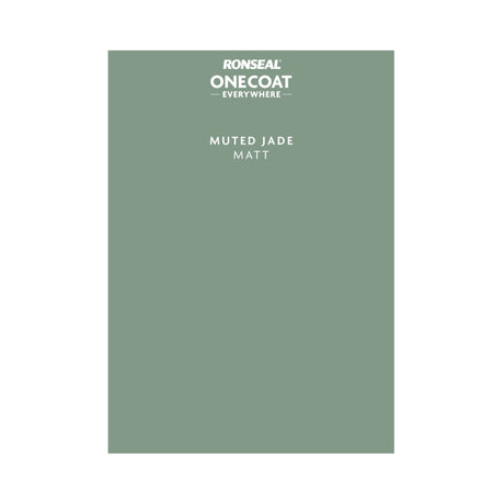 Ronseal One Coat Everywhere Paint Muted Jade Colour Card