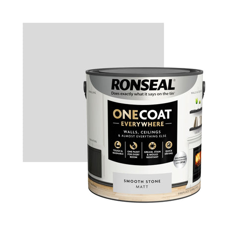 Ronseal One Coat Everywhere Paint Smooth Stone 2.5L
