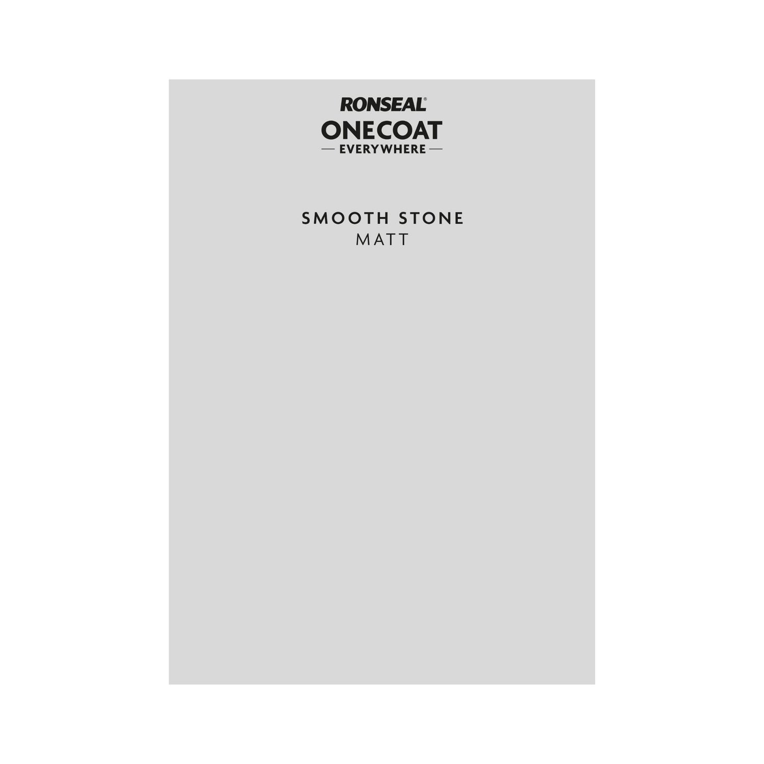 Ronseal One Coat Everywhere Paint Smooth Stone Colour Card