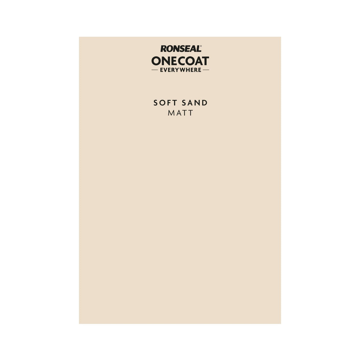 Ronseal One Coat Everywhere Paint Soft Sand Colour Card