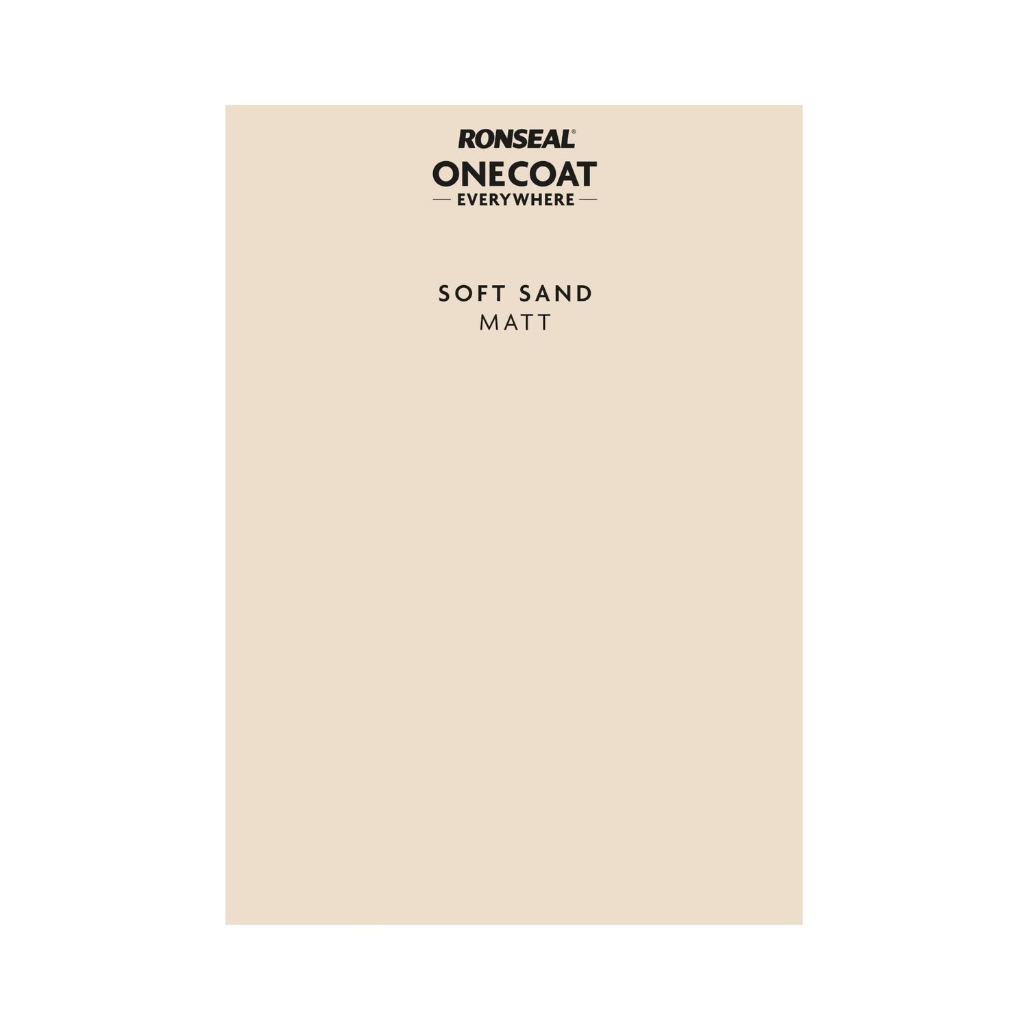 Ronseal One Coat Everywhere Paint Soft Sand Colour Card