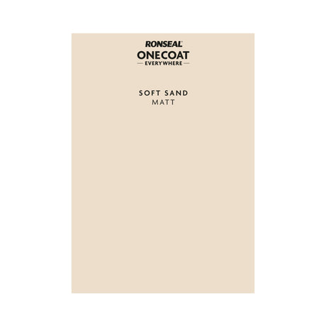 Ronseal One Coat Everywhere Paint Soft Sand Colour Card