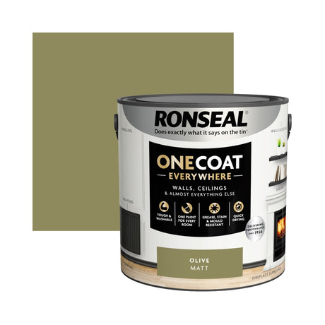 Ronseal One Coat Everywhere Paint Olive 2.5L