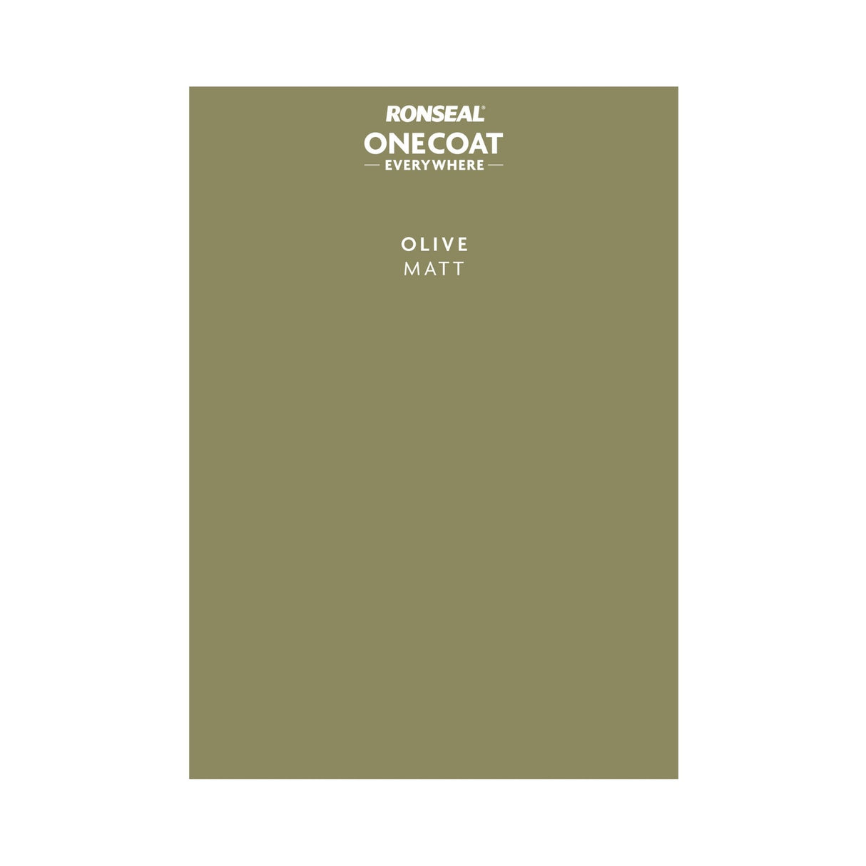 Ronseal One Coat Everywhere Paint Olive Colour Card
