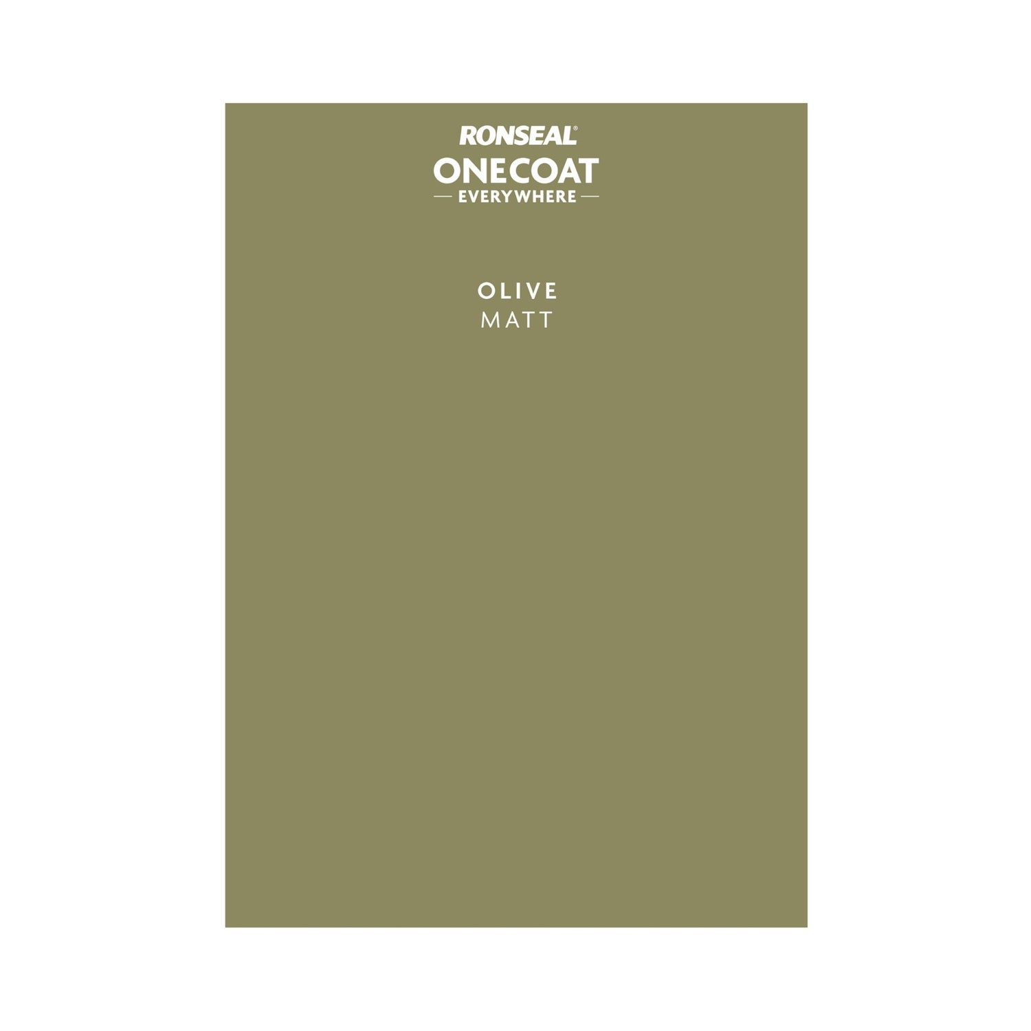 Ronseal One Coat Everywhere Paint Olive Colour Card