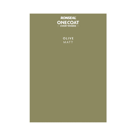 Ronseal One Coat Everywhere Paint Olive Colour Card