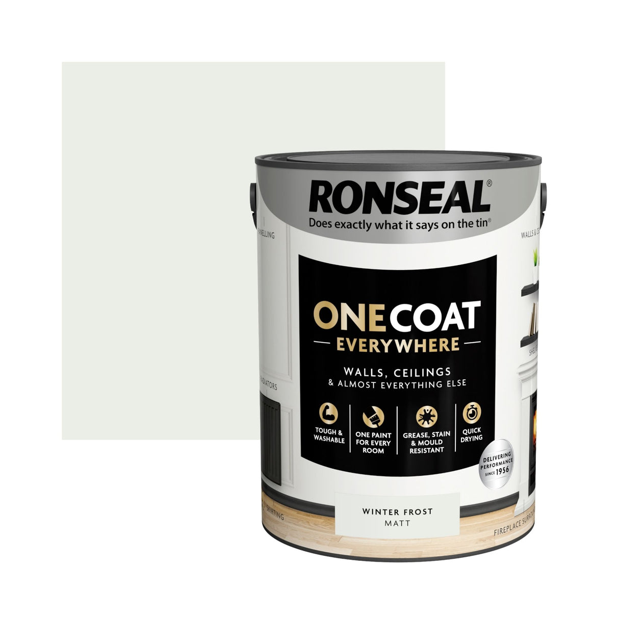 Ronseal One Coat Everywhere Paint Winter Frost 5L