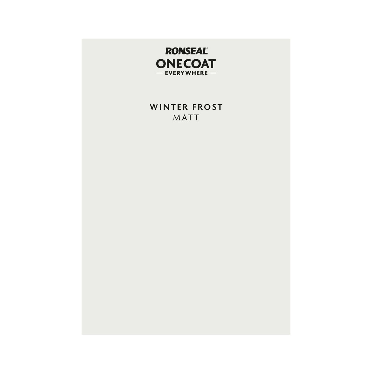 Ronseal One Coat Everywhere Paint Winter Frost Colour Card