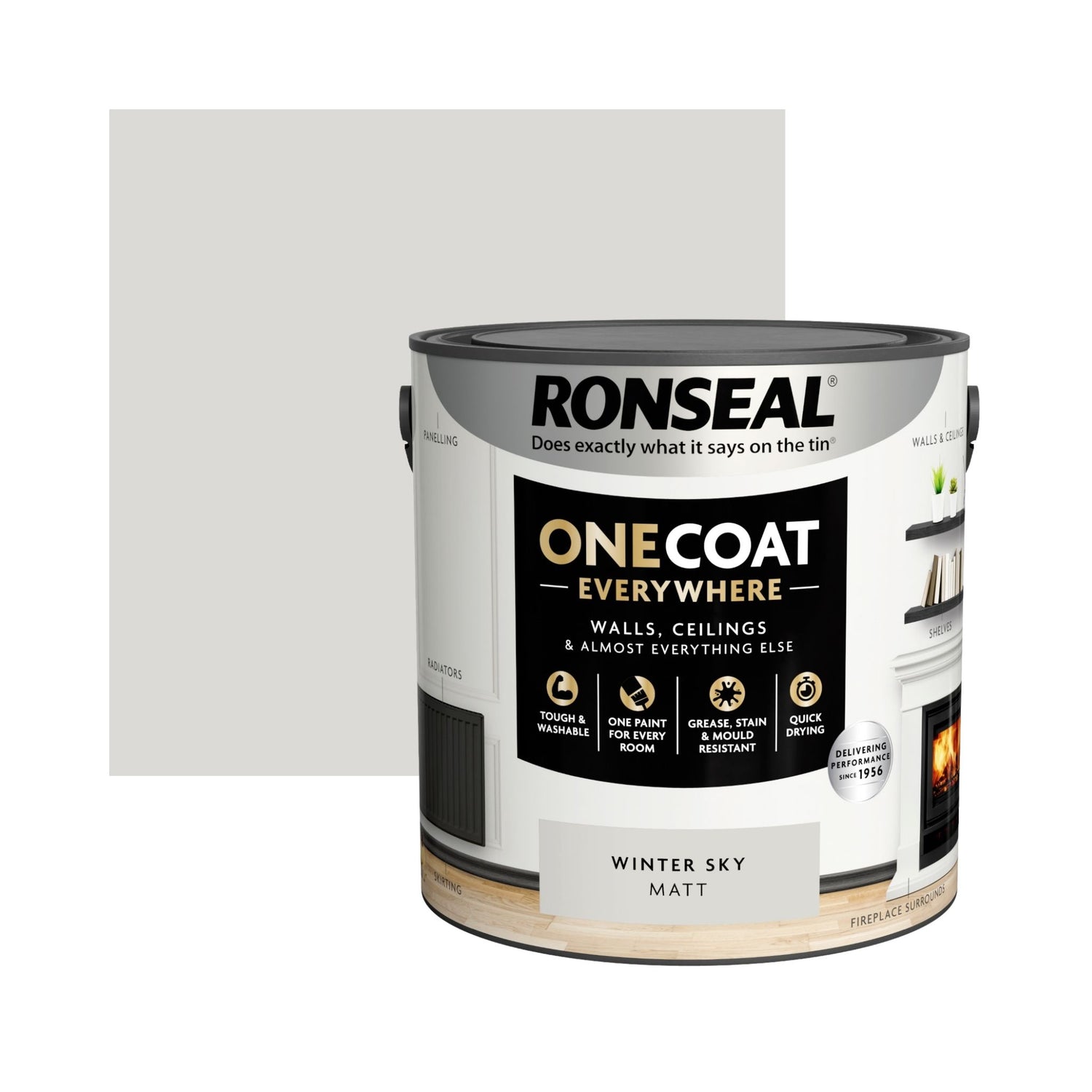 Ronseal One Coat Everywhere Paint Winter Sky 2.5L