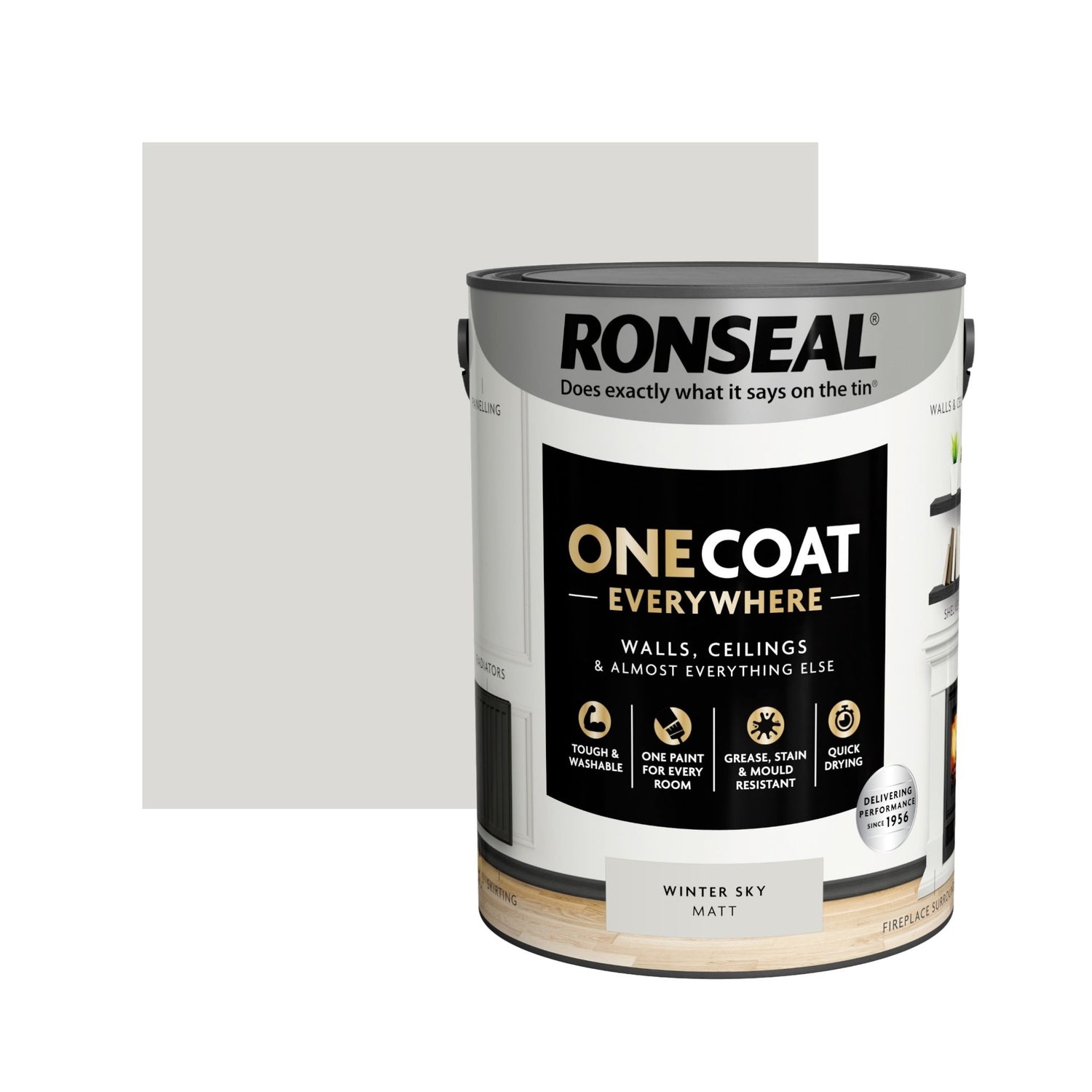 Ronseal One Coat Everywhere Paint Winter Sky 5L