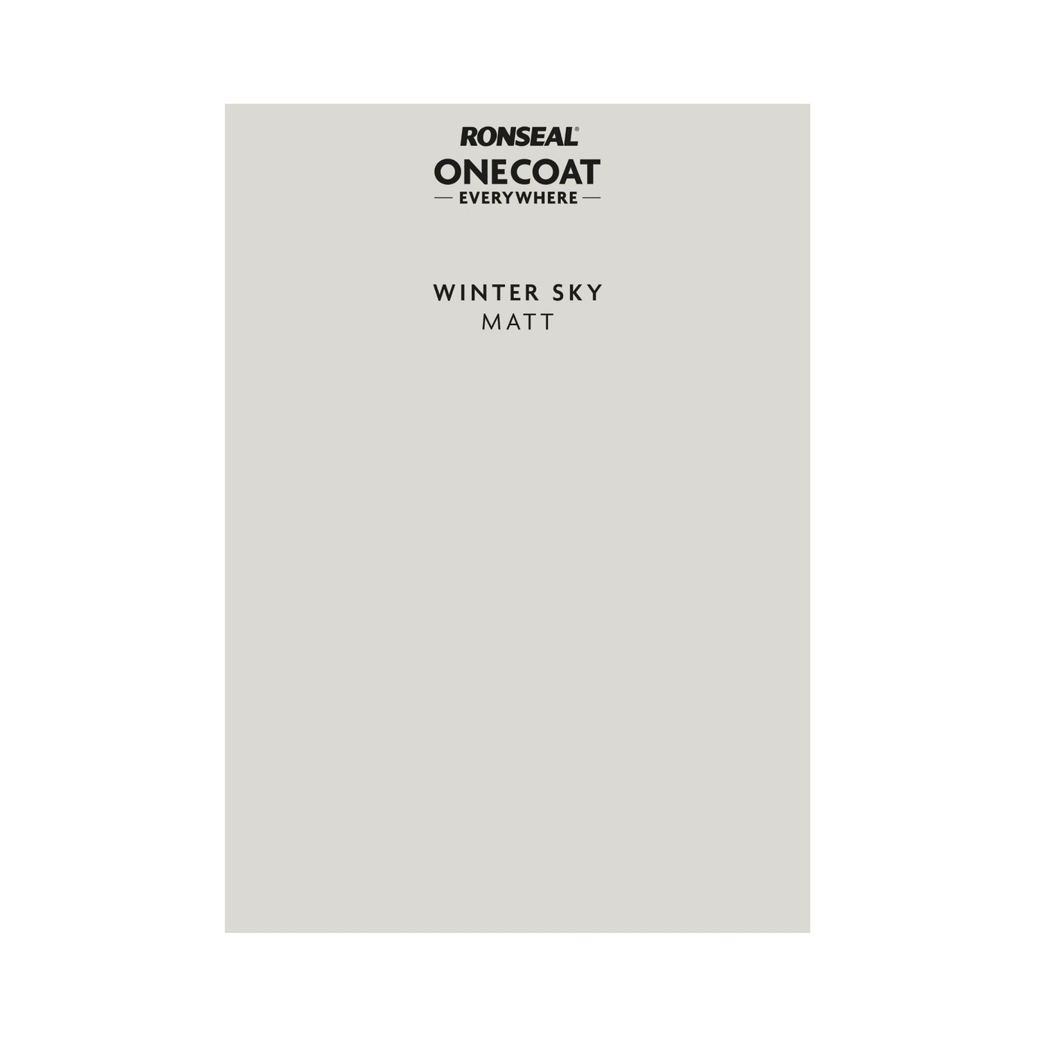 Ronseal One Coat Everywhere Paint Winter Sky Colour Card