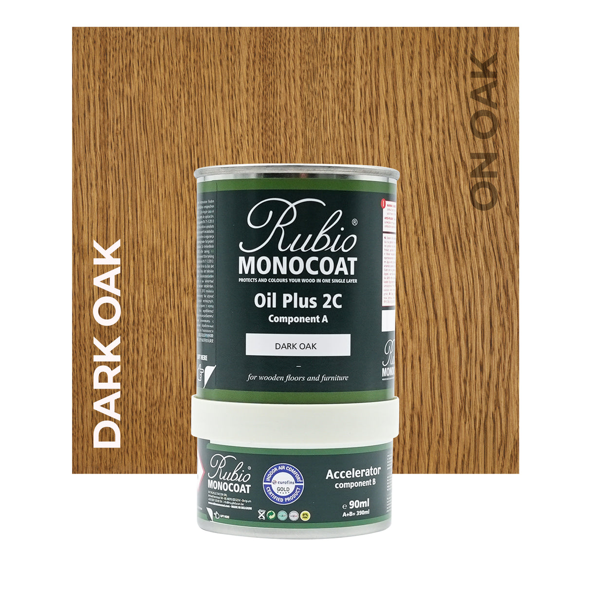 Rubio Monocoat Oil Plus 2C Dark Oak on Oak 390ML