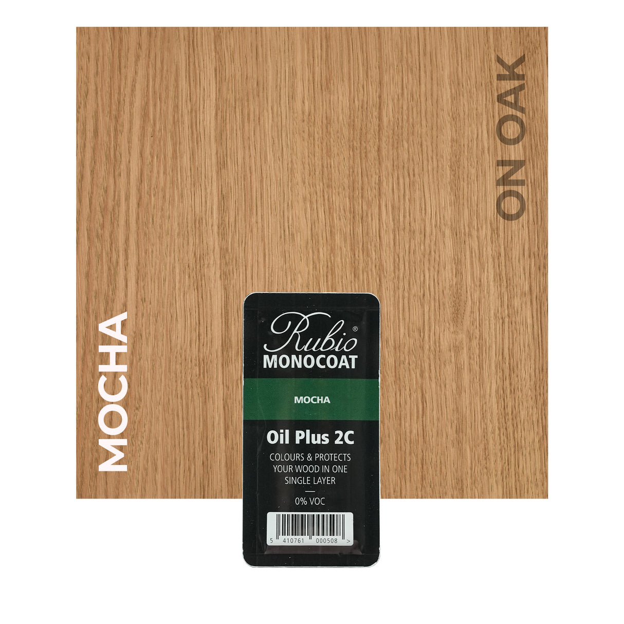 Rubio Monocoat Oil Plus 2C Mocha on Oak 6ML