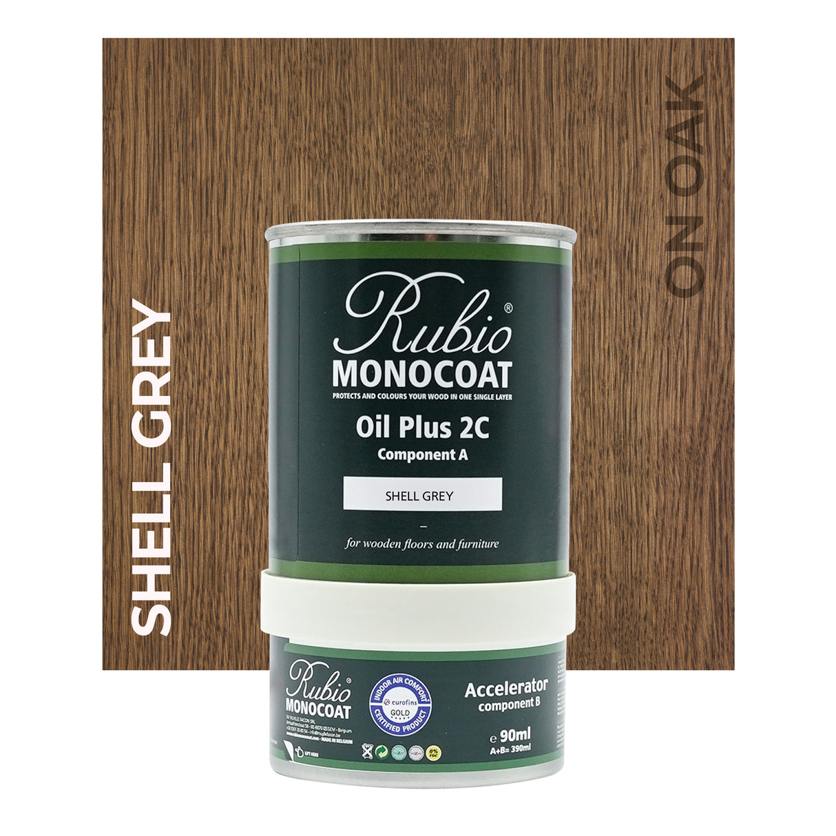 Rubio Monocoat Shell Grey on Oak 390ML