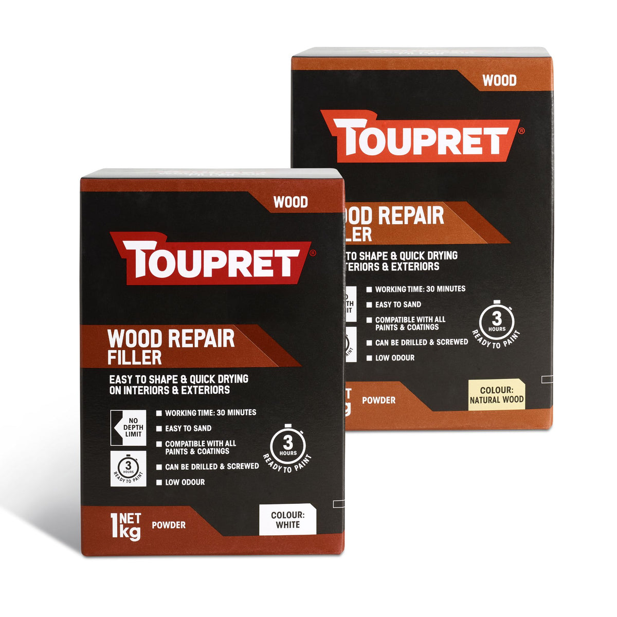 Toupret Wood Repair Filler Powder 1kg Restorate