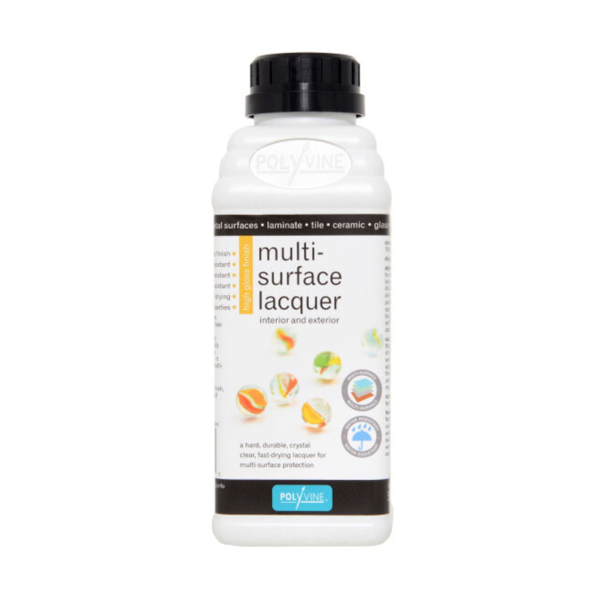 Polyvine Multi-Surface Lacquer High Gloss 1 Litre - Restorate-729870001558