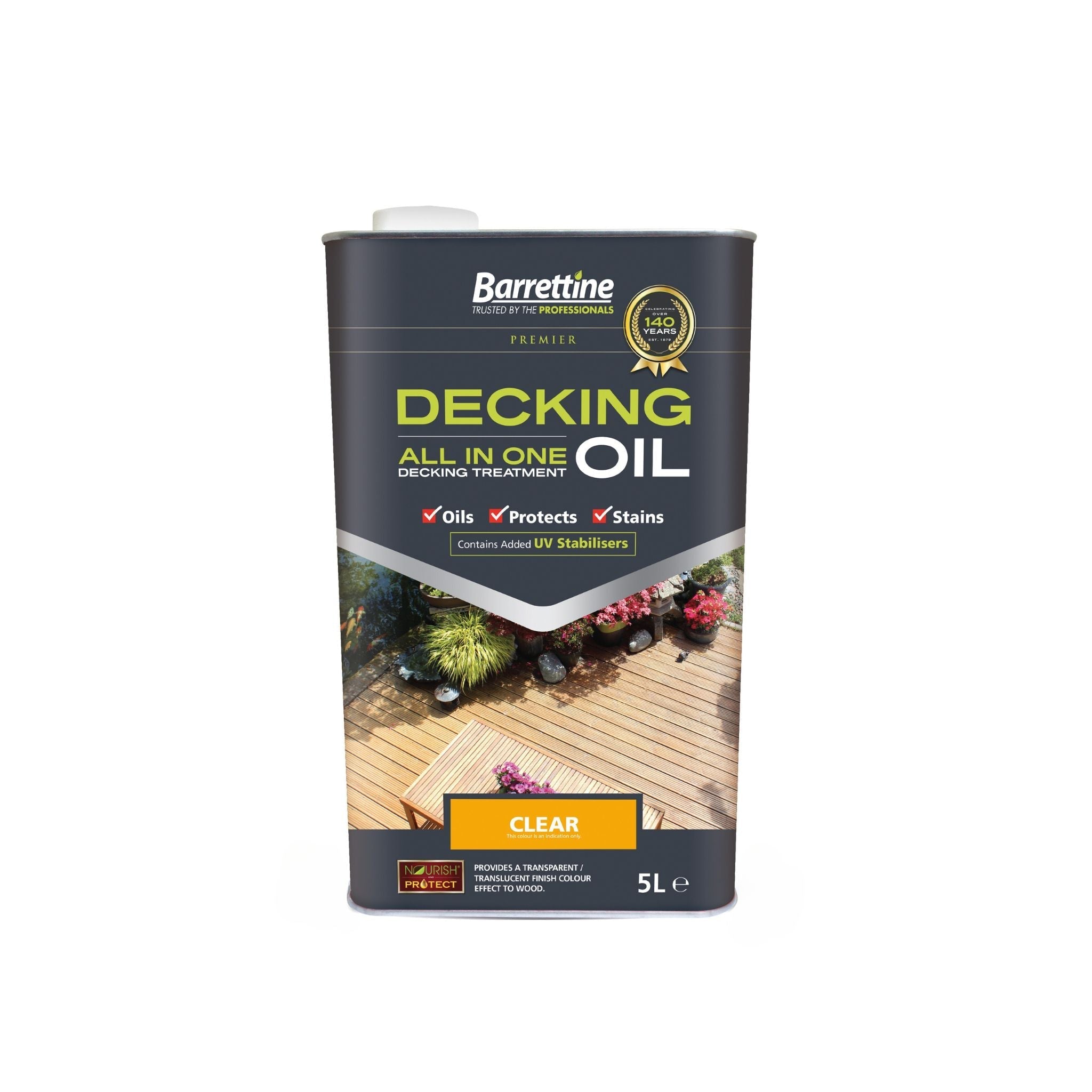Barrettine All-In-One Decking Oil 5 Litres - Restorate-5015861002815