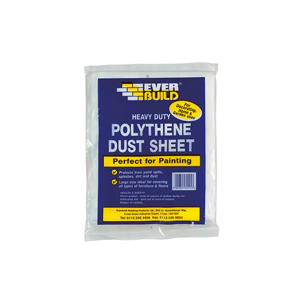 Everbuild Heavy Duty Polythene Dust Sheet 3.6 x 2.7m - Restorate-5029347602253