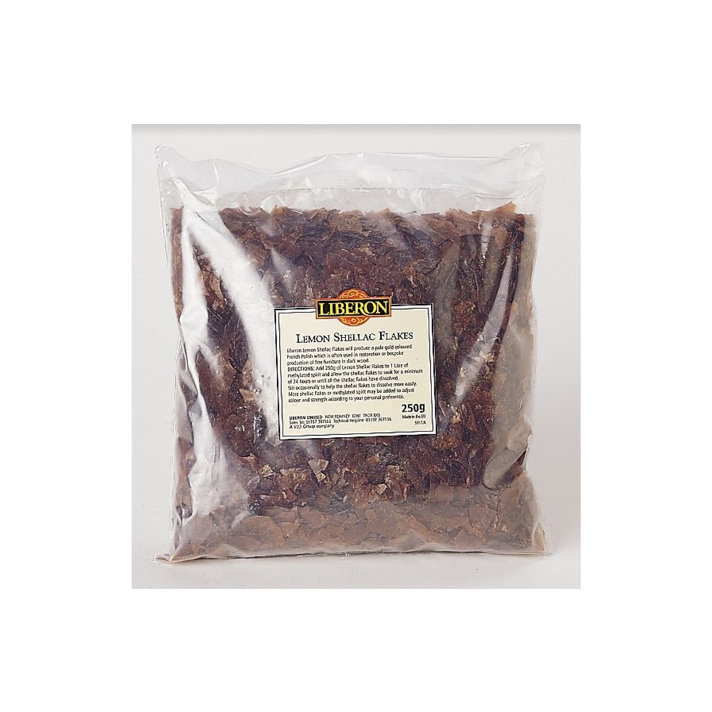 Liberon Lemon Shellac Flakes 250g - Restorate-5022640006933