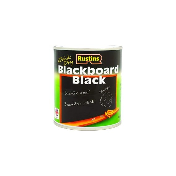 Rustins Quick Dry Blackboard Black Paint - Restorate-5015332050031