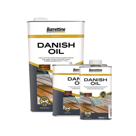 Barrettine Premier Danish Oil Available in sizes 5L, 2.5L and 500ml