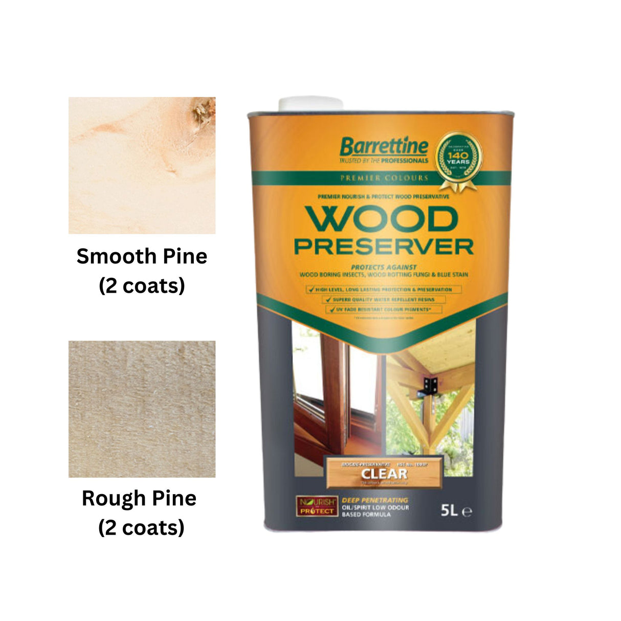 Barrettine Premier Wood Preserver 5 Litres